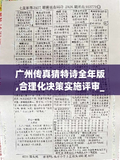 广州传真猜特诗全年版,合理化决策实施评审_SE版35.246