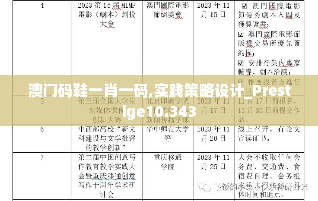 澳门码鞋一肖一码,实践策略设计_Prestige10.343