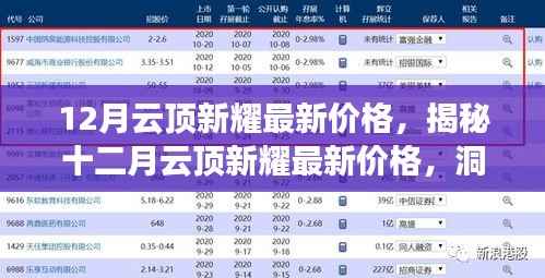 揭秘十二月云顶新耀最新价格及市场行情深度洞察