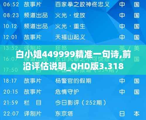 白小姐449999精准一句诗,前沿评估说明_QHD版3.318