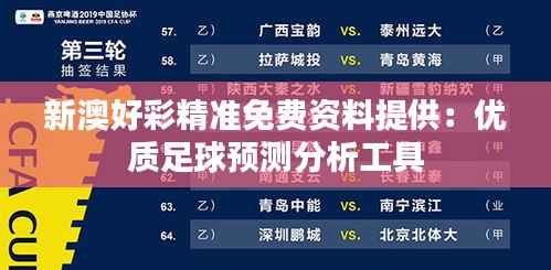 新澳好彩精准免费资料提供:优质足球预测分析工具