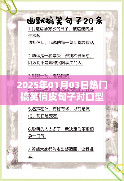 2025年爆笑俏皮句子,对口型让你笑不停