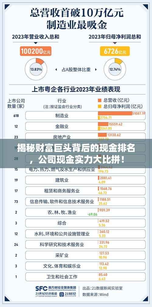 揭秘财富巨头背后的现金排名,公司现金实力大比拼!