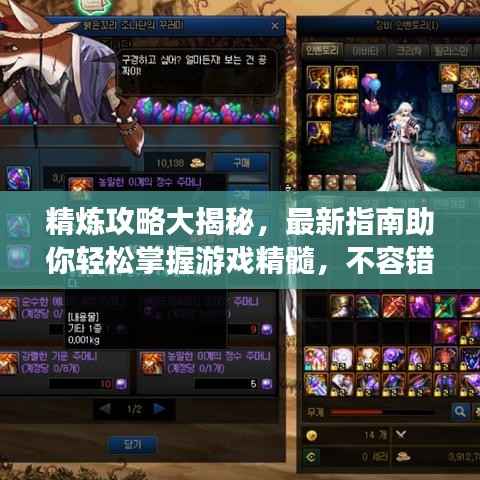 精炼攻略大揭秘,最新指南助你轻松掌握游戏精髓,不容错过!