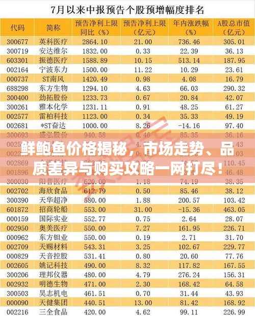 鲜鲍鱼价格揭秘,市场走势、品质差异与购买攻略一网打尽!