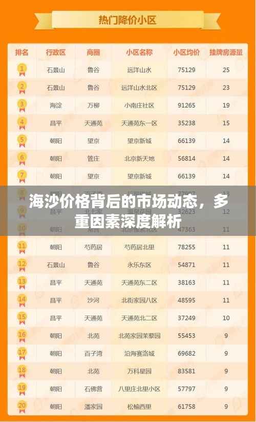 海沙价格背后的市场动态,多重因素深度解析